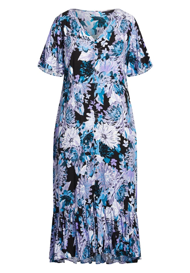 Sasha Flutter Sleeve Maxi Dress image number null