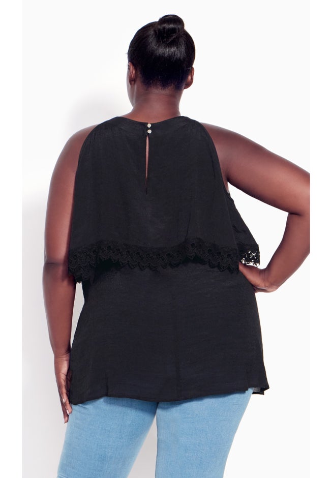 Hallie Halter Cold Shoulder Top image number null