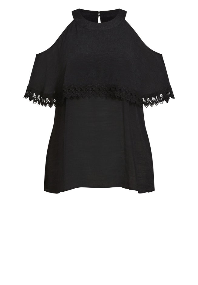 Hallie Halter Cold Shoulder Top image number null