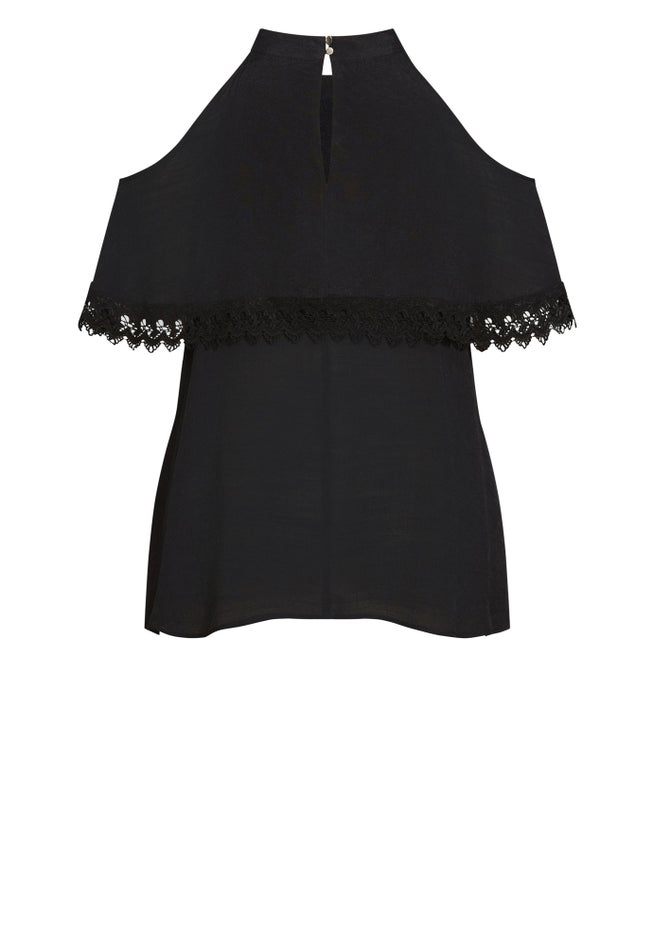 Hallie Halter Cold Shoulder Top image number null