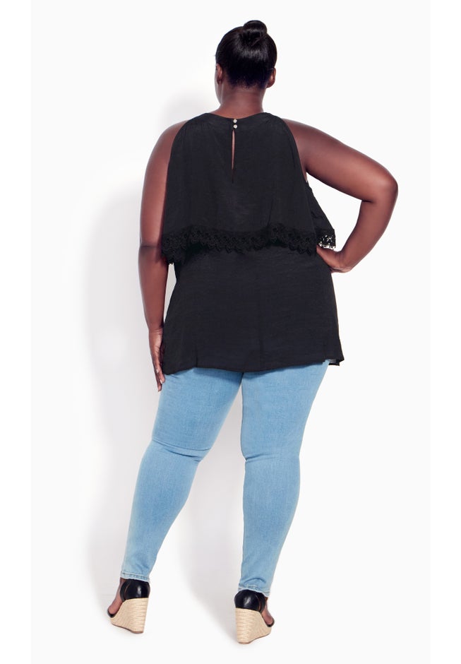 Hallie Halter Cold Shoulder Top image number null