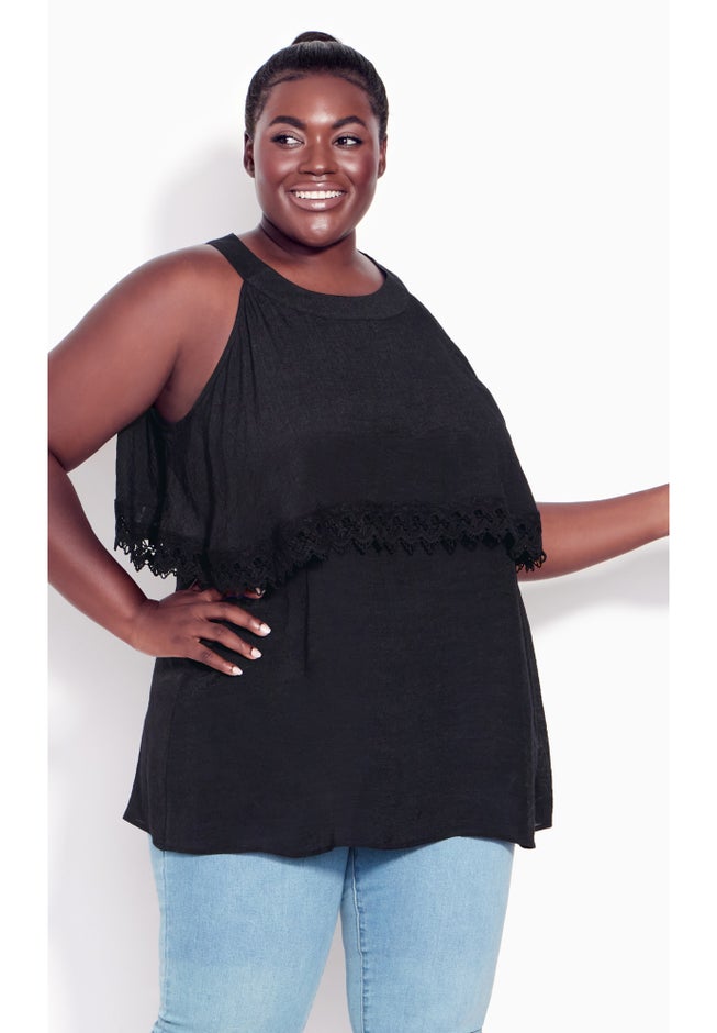 Hallie Halter Cold Shoulder Top image number null
