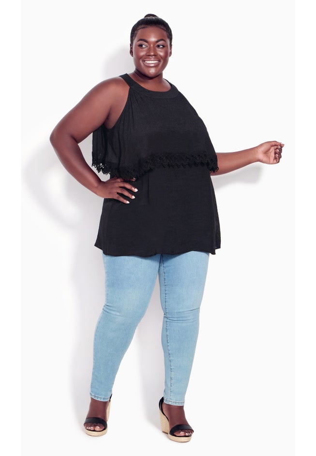 Hallie Halter Cold Shoulder Top image number null