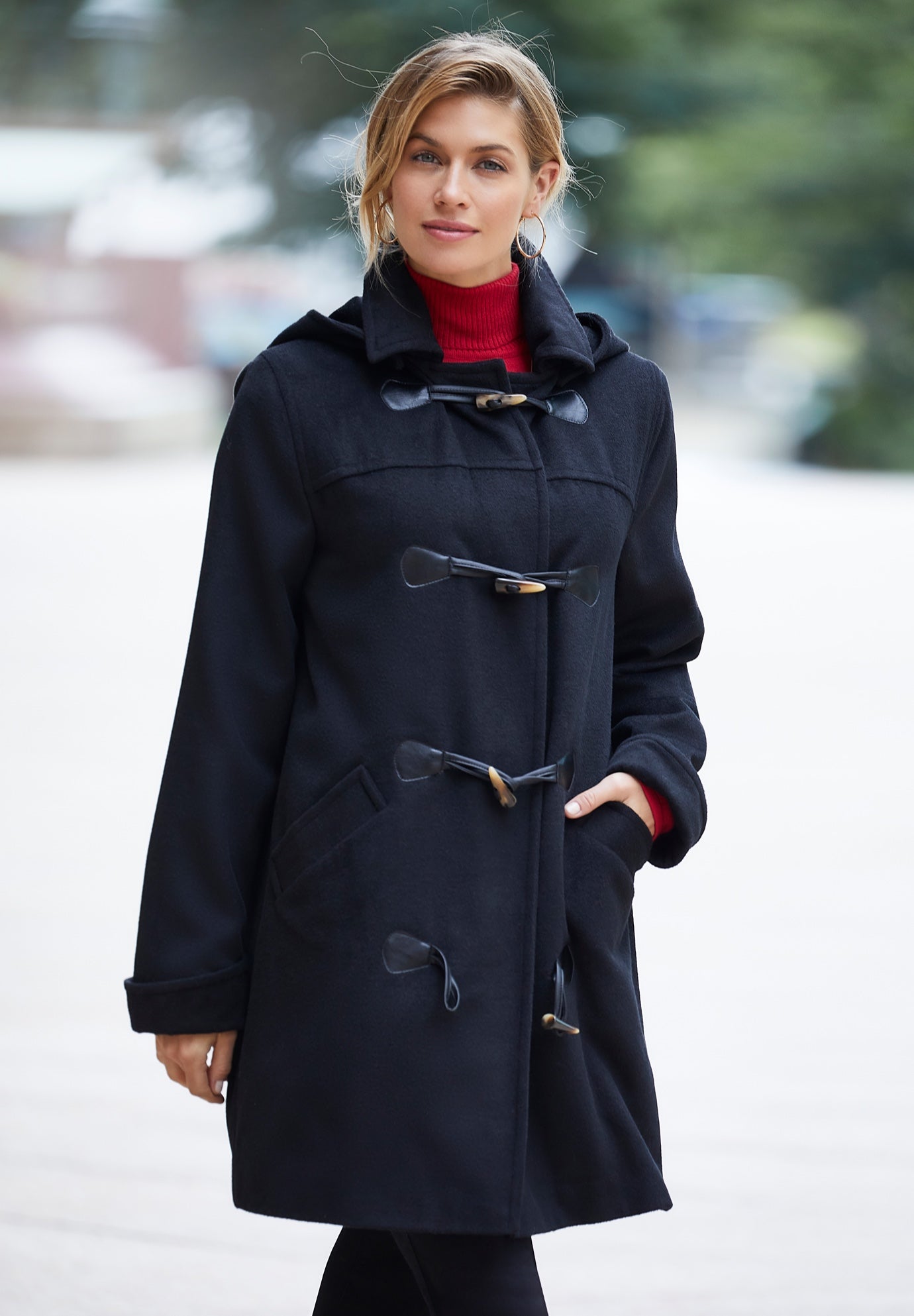 Hooded Toggle Wool Coat image number 0