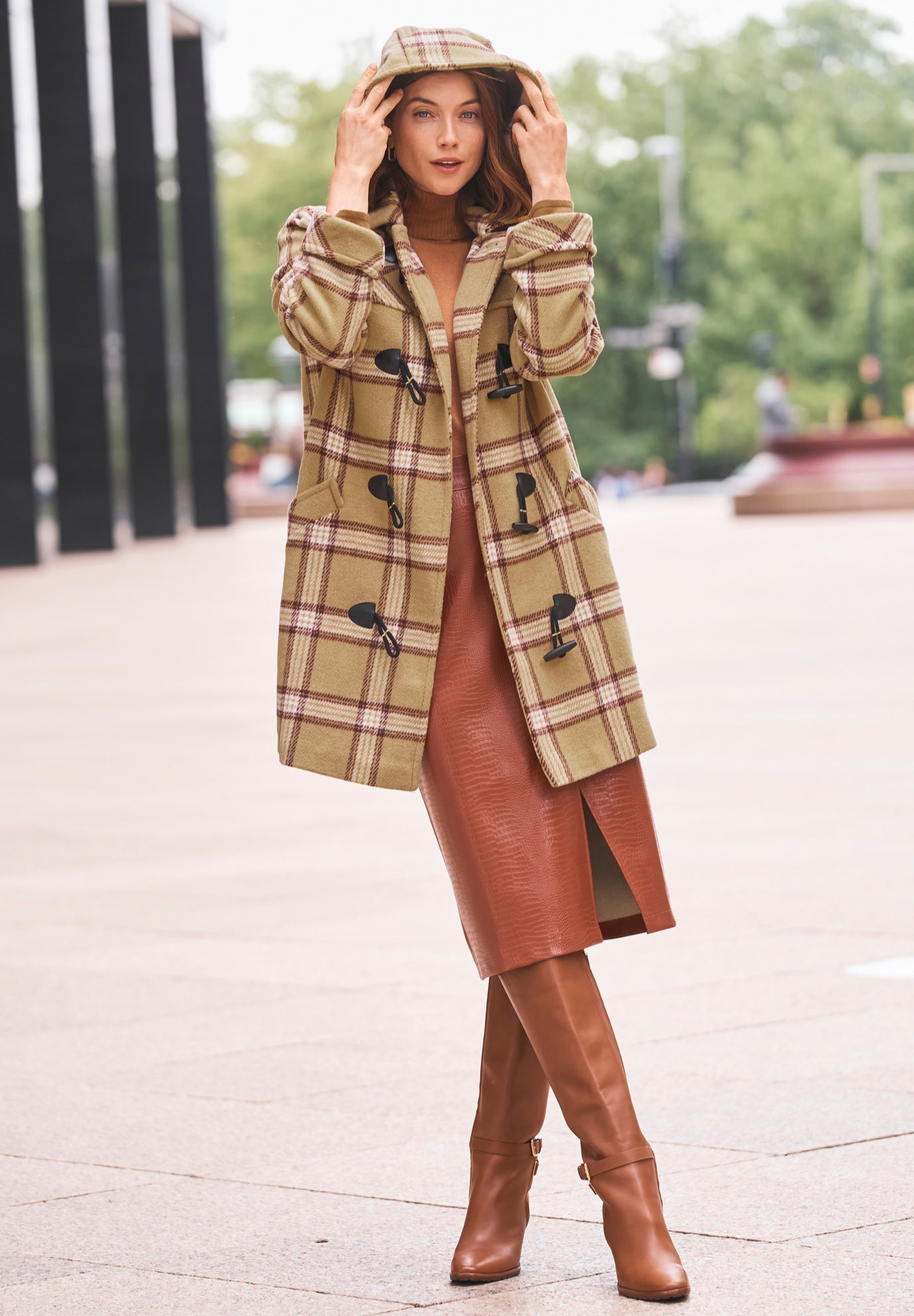 Hooded Toggle Wool Coat image number 0