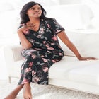 V-Neck Short Sleeve Maxi Lounger image number null