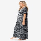 V-Neck Short Sleeve Maxi T-Shirt Lounger image number 2
