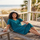 V-Neck Short Sleeve Short T-Shirt Lounger image number 13
