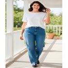 Perfect Relaxed All-Cotton Denim Five-Pocket Jeans image number null