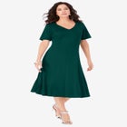 Ponte Flared Dress image number null