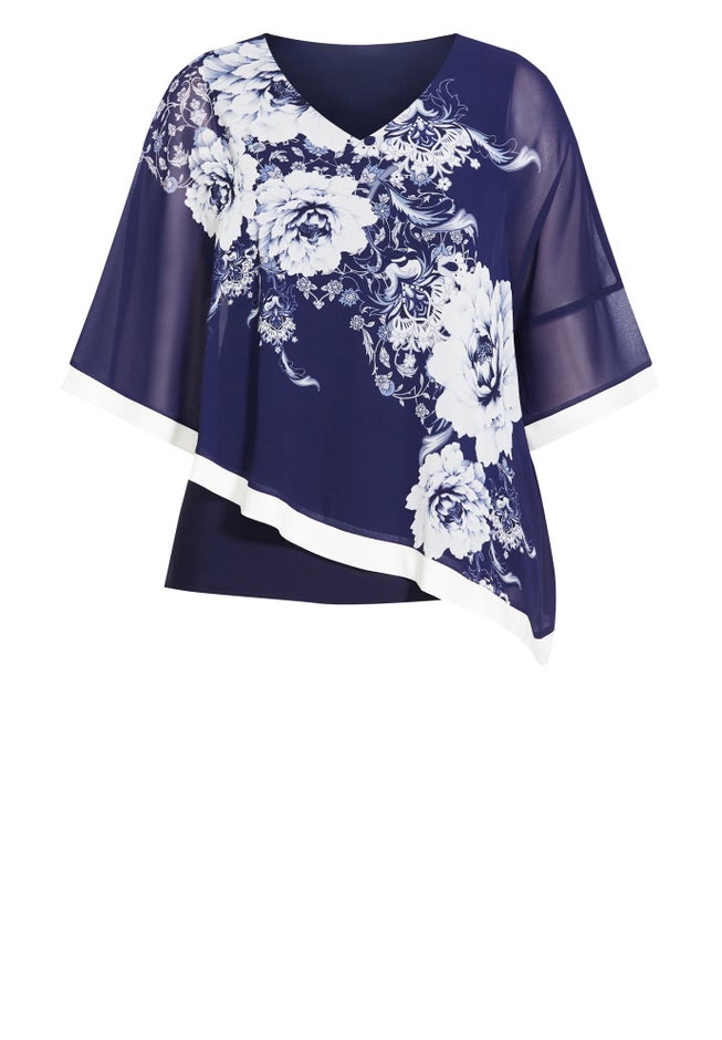 Audrey Overlay Print Top image number null