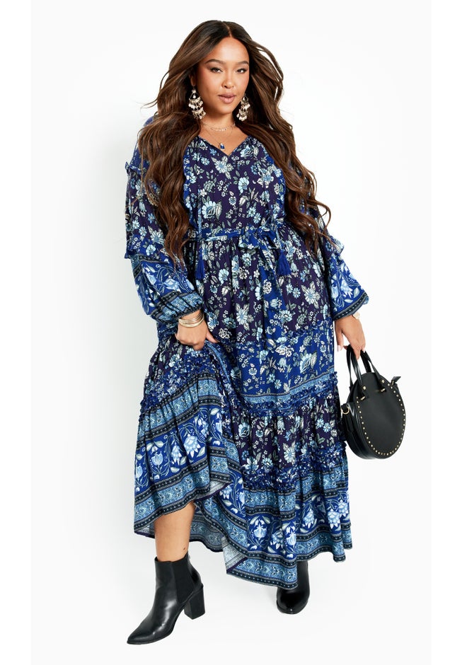 Willow Border Maxi Dress image number null