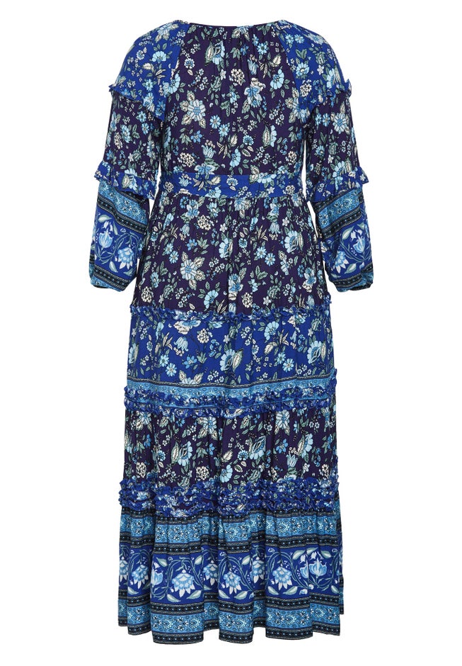 Willow Border Maxi Dress image number null