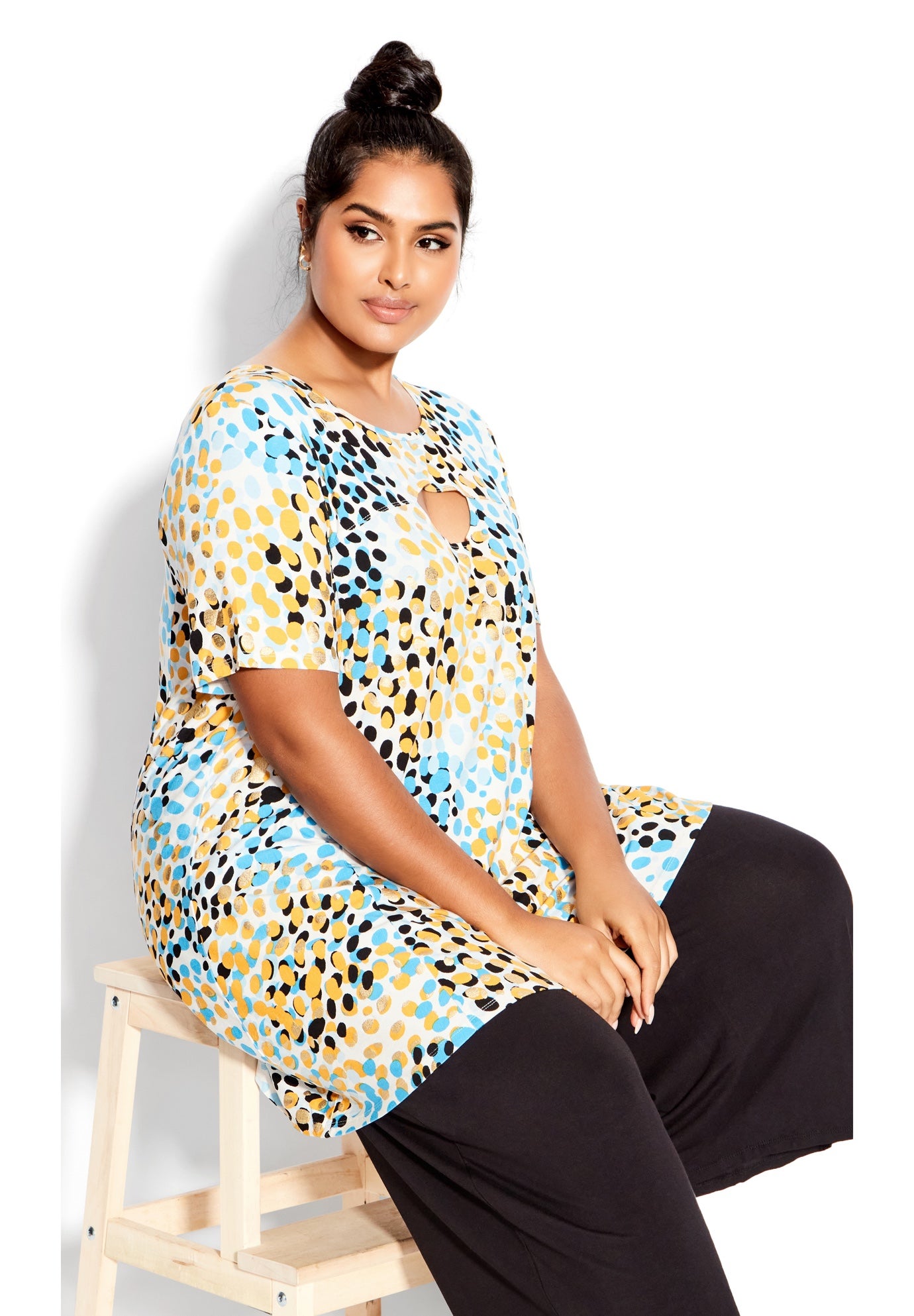 Keyla Foil Top image number 0