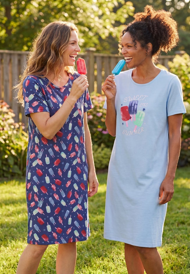 2-Pack Short-Sleeve Sleepshirt image number 5