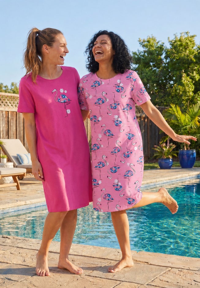 2-Pack Short-Sleeve Sleepshirt image number 7