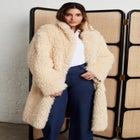 Faux Suede & Shearling Reversible Trench image number null