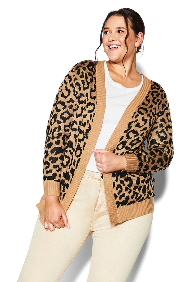 Longline Print Cardigan image number 2