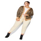 Longline Print Cardigan image number null