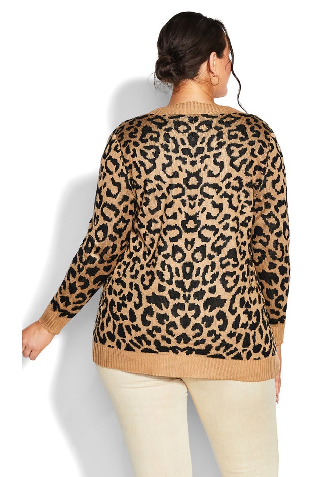 Longline Print Cardigan image number 8