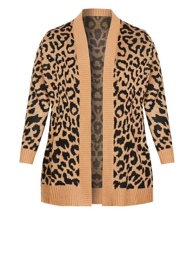 Longline Print Cardigan image number null