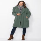 Rib Knit Collar Berber Jacket image number null