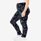 Stretch-Cotton Knit Pull-On Printed Leggings image number null