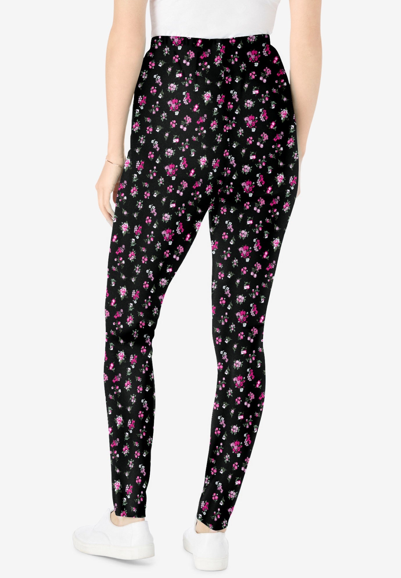 Stretch-Cotton Knit Pull-On Printed Leggings image number 2