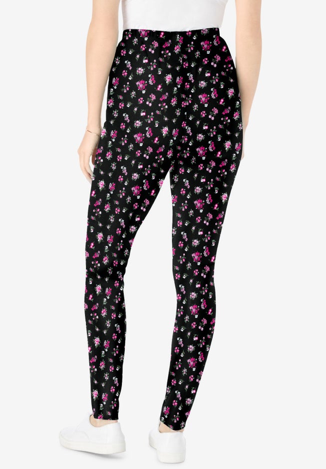 Stretch-Cotton Knit Pull-On Printed Leggings image number 2