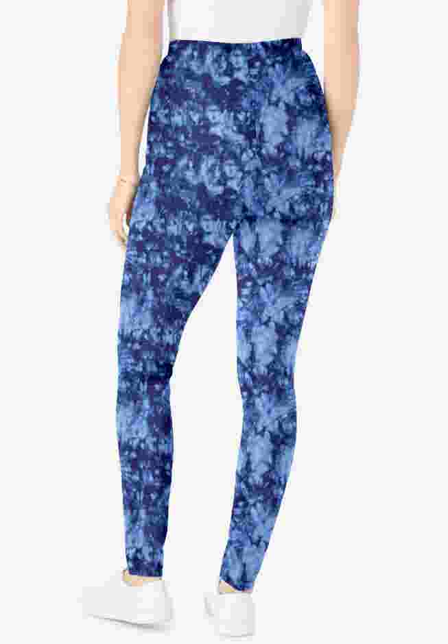 Stretch-Cotton Knit Pull-On Printed Leggings image number 2