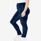 Stretch-Cotton Knit Pull-On Printed Leggings image number null