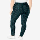 Stretch-Cotton Knit Pull-On Printed Leggings image number null