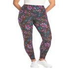 Stretch-Cotton Knit Pull-On Printed Leggings image number 0