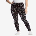 Stretch-Cotton Knit Pull-On Printed Leggings image number null