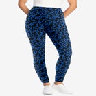 Stretch-Cotton Knit Pull-On Printed Leggings image number null
