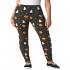 Stretch-Cotton Knit Pull-On Printed Leggings image number null