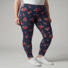Stretch-Cotton Knit Pull-On Printed Leggings image number 0