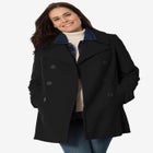 Wool-Blend Double-Breasted Peacoat image number null