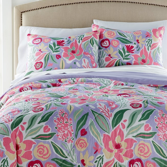 Seersucker Printed 3-Pc. Comforter Set image number 3