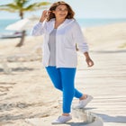 Zip Front Tunic Hoodie Jacket image number null