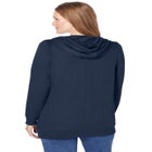 Zip Front Tunic Hoodie Jacket image number 1