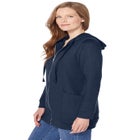 Zip Front Tunic Hoodie Jacket image number 2