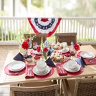Pleated Patriotic Bunting Fan image number null
