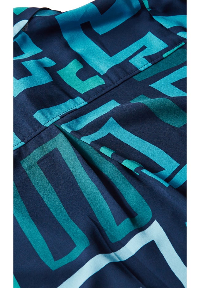 Longline Print Blouse image number null