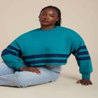 Boxy Cropped Sweatshirt image number null