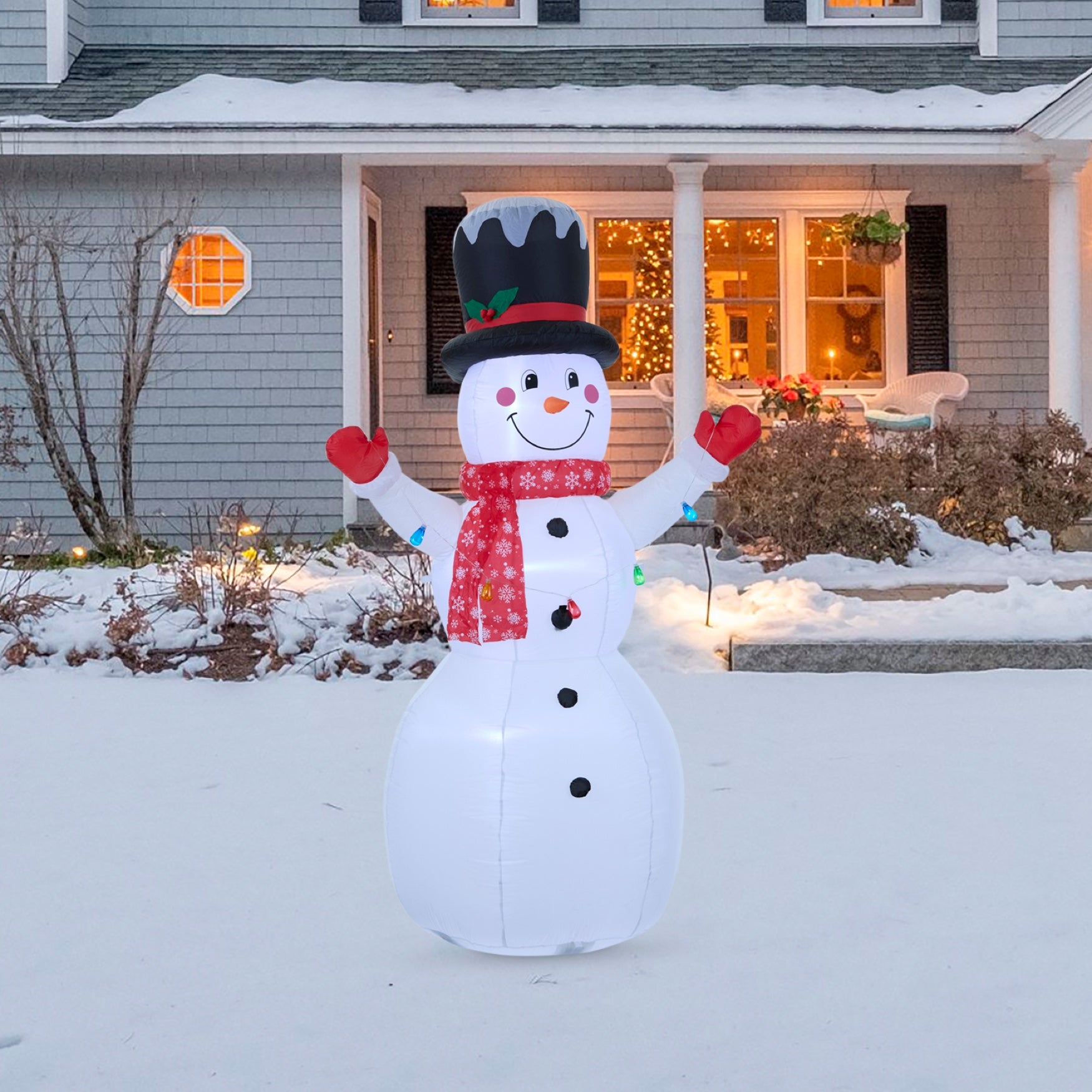 8' Inflatable Snowman image number 0