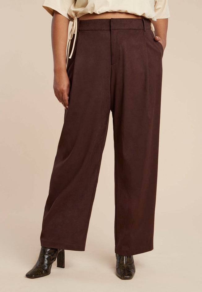 Faux Suede Wide Leg Pant image number 2