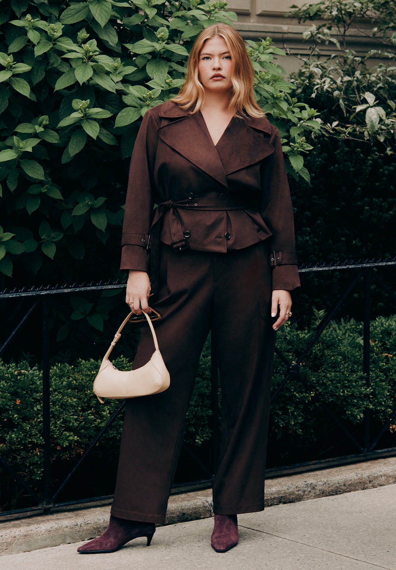 Faux Suede Wide Leg Pant image number 0