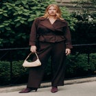 Faux Suede Wide Leg Pant image number null