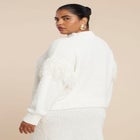 Shoulder Fringe Detail Sweater image number null